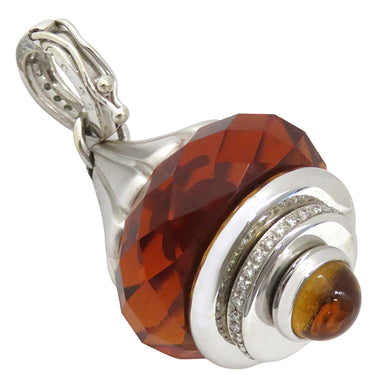 ライマ RAIMA シトリン ダイヤ ホワイトゴールド K18WG シトリン ダイヤモンド ペンダントトップ チャーム