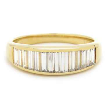 ノンブランド NON BRAND ダイヤリング イエローゴールド K18YG ダイヤモンド リング 指輪 テーパー 13号