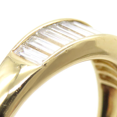 ノンブランド NON BRAND ダイヤリング イエローゴールド K18YG ダイヤモンド リング 指輪 テーパー 13号