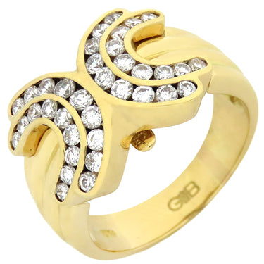 ゲインズボロウ GAINSBOROUGH ダイヤモンド リング イエローゴールド K18YG ダイヤモンド リング 指輪 750 18K 18金 チャーム取り外し可能 12号