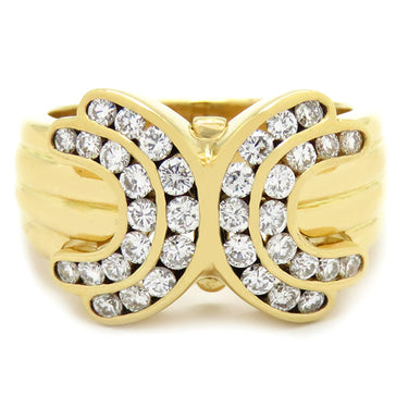 ゲインズボロウ GAINSBOROUGH ダイヤモンド リング イエローゴールド K18YG ダイヤモンド リング 指輪 750 18K 18金 チャーム取り外し可能 12号