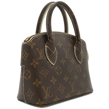 ルイヴィトン LOUIS VUITTON ロックイット BB M40599 モノグラム シャイニーモノグラムキャンバス ハンドバッグ ゴールド金具 茶
