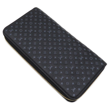 ルイヴィトン LOUIS VUITTON ナノグラム ジッピー ウォレット M82233 ノワール カーフ 長財布 ゴールド金具 ロングウォレット ラウンドファスナー レザー 黒