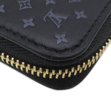 ルイヴィトン LOUIS VUITTON ナノグラム ジッピー ウォレット M82233 ノワール カーフ 長財布 ゴールド金具 ロングウォレット ラウンドファスナー レザー 黒