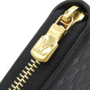 ルイヴィトン LOUIS VUITTON ナノグラム ジッピー ウォレット M82233 ノワール カーフ 長財布 ゴールド金具 ロングウォレット ラウンドファスナー レザー 黒