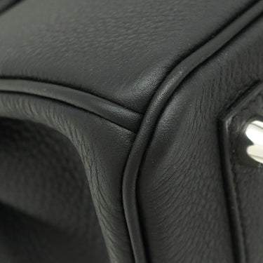 エルメス HERMES バーキン25 ブラック トゴ ハンドバッグ シルバー金具 新品 未使用 黒