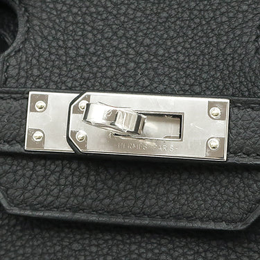 エルメス HERMES バーキン25 ブラック トゴ ハンドバッグ シルバー金具 新品 未使用 黒