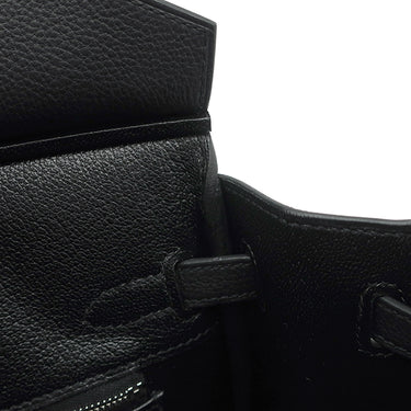 エルメス HERMES バーキン25 ブラック トゴ ハンドバッグ シルバー金具 新品 未使用 黒