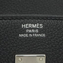 エルメス HERMES バーキン25 ブラック トゴ ハンドバッグ シルバー金具 新品 未使用 黒