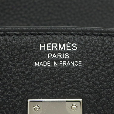 エルメス HERMES バーキン25 ブラック トゴ ハンドバッグ シルバー金具 新品 未使用 黒