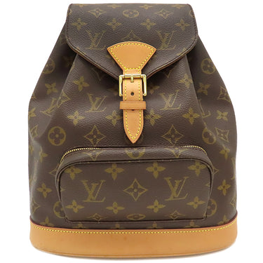 ルイヴィトン LOUIS VUITTON モンスリ MM M51136 モノグラム モノグラムキャンバス リュック・デイパック ゴールド金具 茶 バッグパック