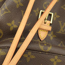ルイヴィトン LOUIS VUITTON モンスリ MM M51136 モノグラム モノグラムキャンバス リュック・デイパック ゴールド金具 茶 バッグパック