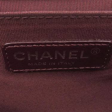 シャネル CHANEL ボーイシャネル A67086 レッド カーフスキン ショルダーバッグ シルバー金具 スタッズ 赤 肩掛け ココマーク