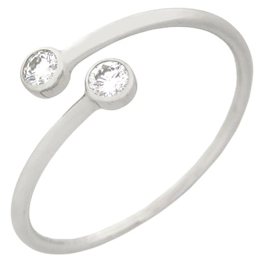 ティファニー Tiffany & Co フープ ダイヤリング 60408688 プラチナシルバー Pt950 ダイヤモンド リング 指輪 T＆Co. 二粒 2P 11.5号