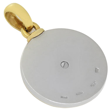 ブルガリ BVLGARI ホロスコープ 1Pダイヤ イエローゴールド×ステンレスシルバー K18YG ステンレス ダイヤモンド ペンダントトップ 回転式 星座