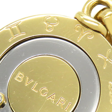 ブルガリ BVLGARI ホロスコープ 1Pダイヤ イエローゴールド×ステンレスシルバー K18YG ステンレス ダイヤモンド ペンダントトップ 回転式 星座