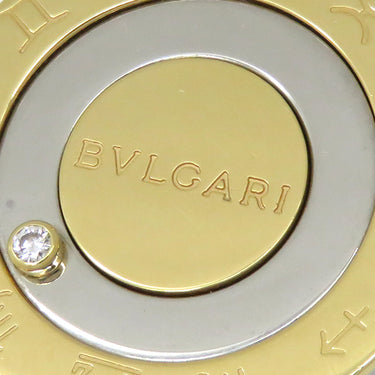 ブルガリ BVLGARI ホロスコープ 1Pダイヤ イエローゴールド×ステンレスシルバー K18YG ステンレス ダイヤモンド ペンダントトップ 回転式 星座