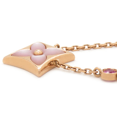 ルイヴィトン LOUIS VUITTON スターブロッサム BB Q03099 ピンクゴールド K18PG ピンクサファイヤ マザーオブパール ネックレス AU750 ローズゴールド LIMITED EDITION