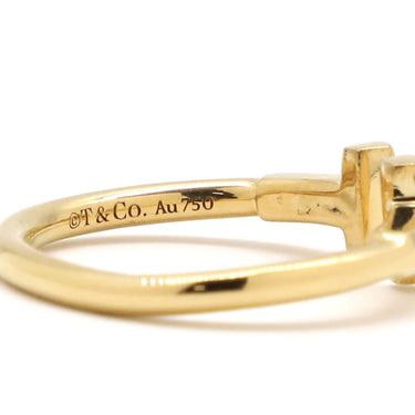 ティファニー Tiffany & Co Tワイヤー イエローゴールド K18YG リング 指輪 Au750 18K 18金 8.5号