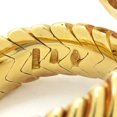 ブルガリ BVLGARI ドッピオ バチェラート ハート イエローゴールド K18YG ピンクトルマリン グリーントルマリン リング 指輪 750 18金 10号