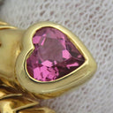 ブルガリ BVLGARI ドッピオ バチェラート ハート イエローゴールド K18YG ピンクトルマリン グリーントルマリン リング 指輪 750 18金 10号