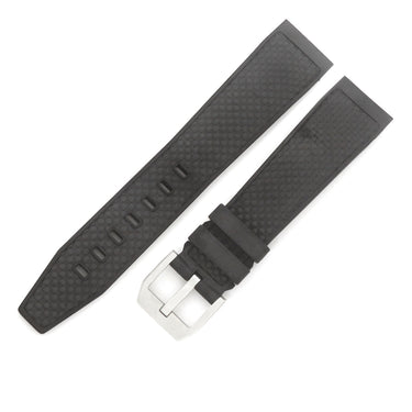 IWC IWC アクアタイマー用 ラバーバンド ブラック ラバー ステンレススチール 腕時計パーツ 純正 替え ベルト ストラップ 純正SS製尾錠付き 22mm ブラック 黒