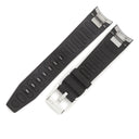 IWC IWC アクアタイマー用 ラバーバンド ブラック ラバー ステンレススチール 腕時計パーツ 純正 替え ベルト ストラップ 純正SS製尾錠付き 22mm ブラック 黒