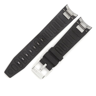 IWC IWC アクアタイマー用 ラバーバンド ブラック ラバー ステンレススチール 腕時計パーツ 純正 替え ベルト ストラップ 純正SS製尾錠付き 22mm ブラック 黒