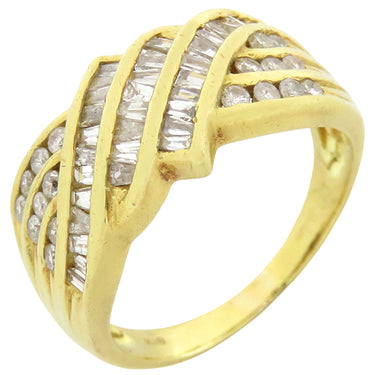 ノンブランド NON BRAND ダイヤリング イエローゴールド K18YG ダイヤモンド リング 指輪 12.5号