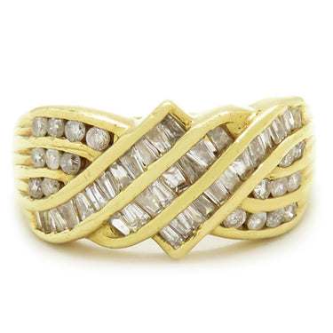 ノンブランド NON BRAND ダイヤリング イエローゴールド K18YG ダイヤモンド リング 指輪 12.5号