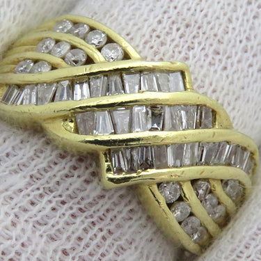 ノンブランド NON BRAND ダイヤリング イエローゴールド K18YG ダイヤモンド リング 指輪 12.5号