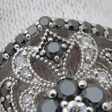 ノンブランド NON BRAND ブラックダイヤリング ホワイトゴールド K18WG ダイヤモンド ブラックダイヤモンド リング 指輪 12号