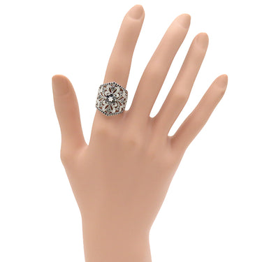 ノンブランド NON BRAND ブラックダイヤリング ホワイトゴールド K18WG ダイヤモンド ブラックダイヤモンド リング 指輪 12号