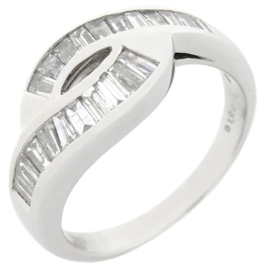 ノンブランド NON BRAND ダイヤリング プラチナシルバー Pt900 ダイヤモンド リング 指輪 14号