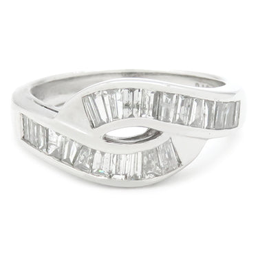 ノンブランド NON BRAND ダイヤリング プラチナシルバー Pt900 ダイヤモンド リング 指輪 14号