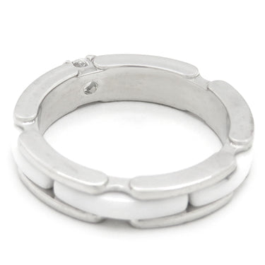 シャネル CHANEL シャネル ウルトラリング ホワイトXホワイトゴールド K18WG セラミック ダイヤモンド T52(JP12) リング 指輪 白 18K AU750 11.5号