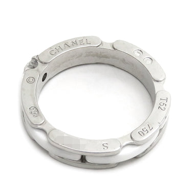 シャネル CHANEL シャネル ウルトラリング ホワイトXホワイトゴールド K18WG セラミック ダイヤモンド T52(JP12) リング 指輪 白 18K AU750 11.5号