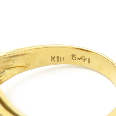 ノンブランド NON BRAND ボルダーオパール リング イエローゴールド K18YG ボルダーオパール ダイヤモンド リング 指輪 11号