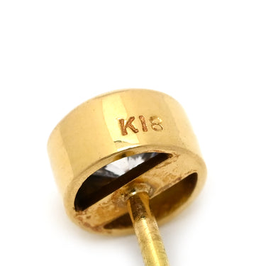 ノンブランド NON BRAND ダイヤピアス 片耳用 イエローゴールド K18YG ダイヤモンド ピアス 1P 1粒