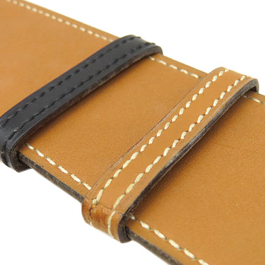 エルメス HERMES ホースバックル ブラック×ゴールド ボックスカーフ ヴォーガリバー ベルト ゴールド金具 リバーシブル 黒 茶 ヴィンテージ ダブルホール