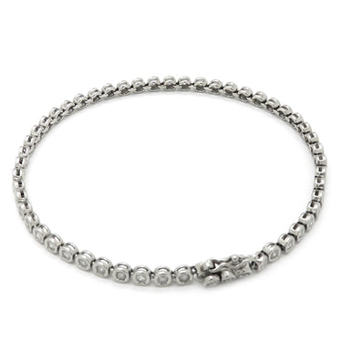 ノンブランド NON BRAND テニスブレスレット プラチナシルバー Pt850 ダイヤモンド ブレスレット ダイヤブレスレット