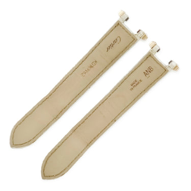 カルティエ Cartier パシャ用 クロコバンド オフホワイト クロコダイル 腕時計パーツ 純正 替え ベルト Dバックル用 ストラップ 本革 替え 17ｍｍ オフホワイト 白