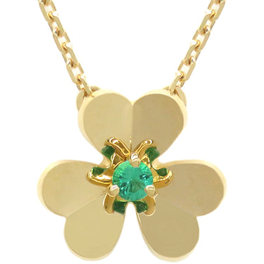 ヴァンクリーフアーペル Van Cleef & Arpels フリヴォル ペンダント ミニ エメラルド VCARP7SB00 イエローゴールド K18YG エメラルド ネックレス 750YG
