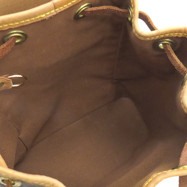 ルイヴィトン LOUIS VUITTON ミニ モンスリ M51137 モノグラム モノグラムキャンバス リュック・デイパック ゴールド金具 茶 バックパック