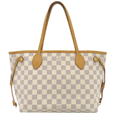 ルイヴィトン LOUIS VUITTON ネヴァーフルPM N51110 ダミエアズール ダミエアズールキャンバス トートバッグ ゴールド金具 白