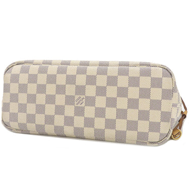 ルイヴィトン LOUIS VUITTON ネヴァーフルPM N51110 ダミエアズール ダミエアズールキャンバス トートバッグ ゴールド金具 白