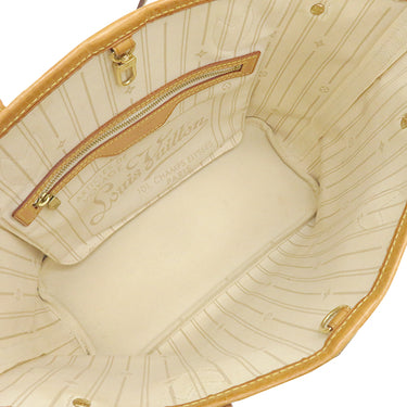 ルイヴィトン LOUIS VUITTON ネヴァーフルPM N51110 ダミエアズール ダミエアズールキャンバス トートバッグ ゴールド金具 白