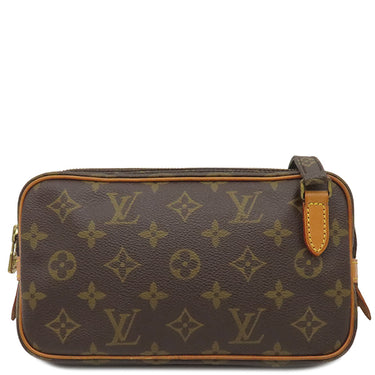 ルイヴィトン LOUIS VUITTON ポシェット マルリーバンドリエール M51828 モノグラム モノグラムキャンバス ショルダーバッグ ゴールド金具 茶 斜め掛け