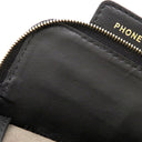 フェンディ FENDI ストラップ ユー スマホケース付き 8AV132 ブラック レザー スマートフォンケース ゴールド金具 ショルダーストラップ ズッカ柄 黒