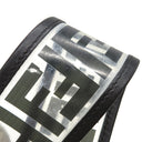 フェンディ FENDI ストラップ ユー スマホケース付き 8AV132 ブラック レザー スマートフォンケース ゴールド金具 ショルダーストラップ ズッカ柄 黒